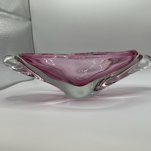 Bohemian glass czech bowl - glass,