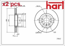 X2 PCS FRONT BRAKE DISC SET