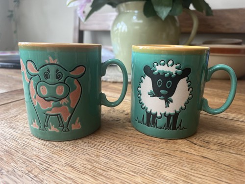 Vintage just mugs - farm, animal