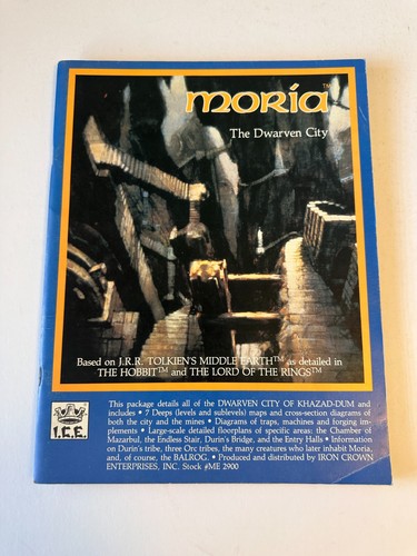 Moria the dwarven - the, merp