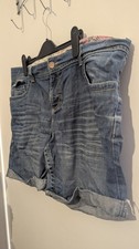 Next Blue Denim Cut Off Shorts