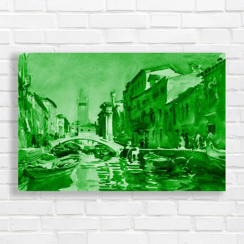 Venetian canal scene green - canal,