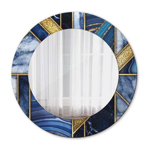 Ornate round mirror with - ornate,