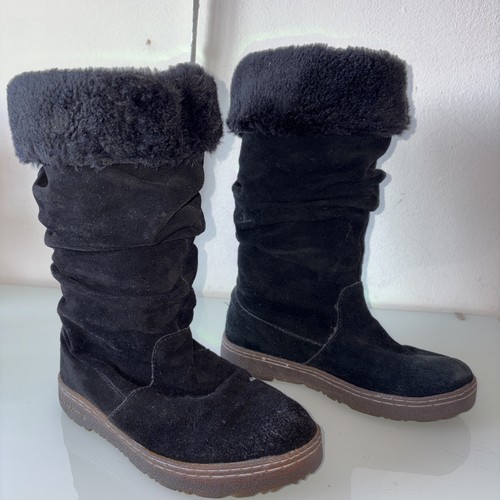 Bearpaw black suede tall - bearpaw,