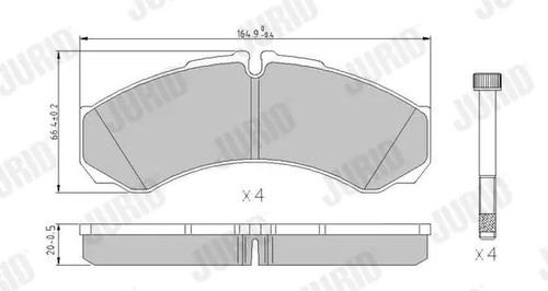 Brake pads 2912109561 - , jurid