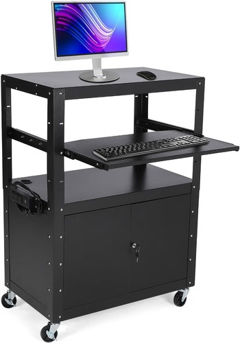 Rolling cart with - av, locking