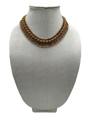 Vintage Estate Women's MCM Lisner Gold Tone Cleopatra Collar Fringe Necklace HTF