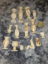 Vintage Oynx Marbled Joblot Of Vases, Dishes And More