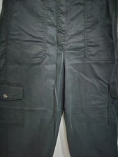 Marks and Spencer Ladies Size 12 Faux Leather Trousers In Black