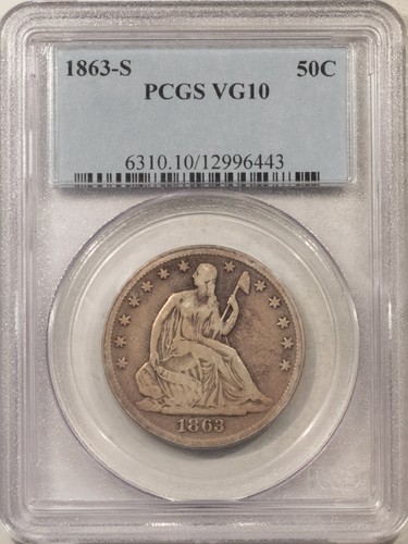 1863 seated liberty - 1863-s,