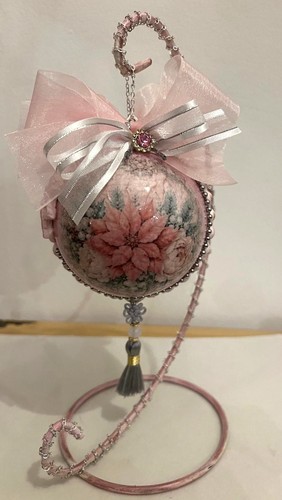 Vintage christmas bauble with - vintage,