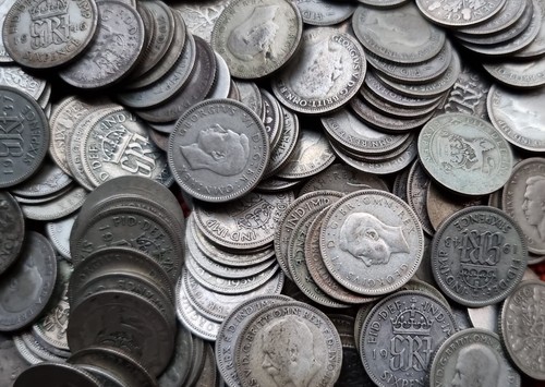 Bulk george vi sixpence - bulk, v