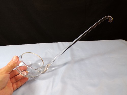 Clear glass punch bowl ladle - punch,