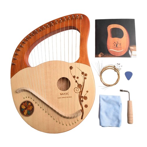 Wooden lyre harp - lyre,