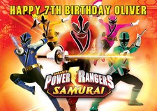Power Rangers Personalized Cake Topper Icing Sugar Paper a4 MAGE M2