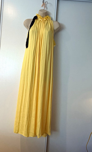 Zara yellow black long maxi - zara, yellow/black