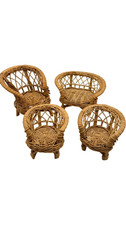 Mini Wicker Chairs Set