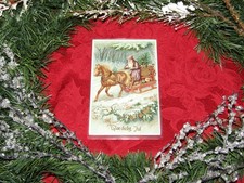 BEAUTIFUL *Santa / Horse Drawn