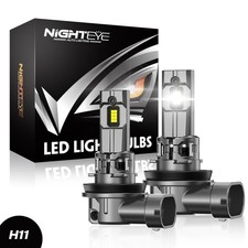 NIGHTEYE H11 H9 H8 LED Headlight Kits High/Low Beam Fog Light Bulbs 6500K White