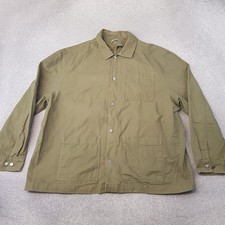 Tu Mens Jacket 3XL XXXL Green Denim Chore Overshirt Utility Worker Field Canvas