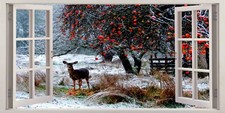 Winter Meal Deer Snowy Apple
