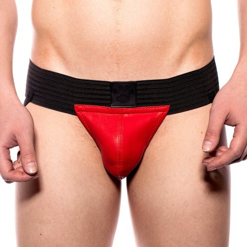 Prowler red leather - red, jockstrap