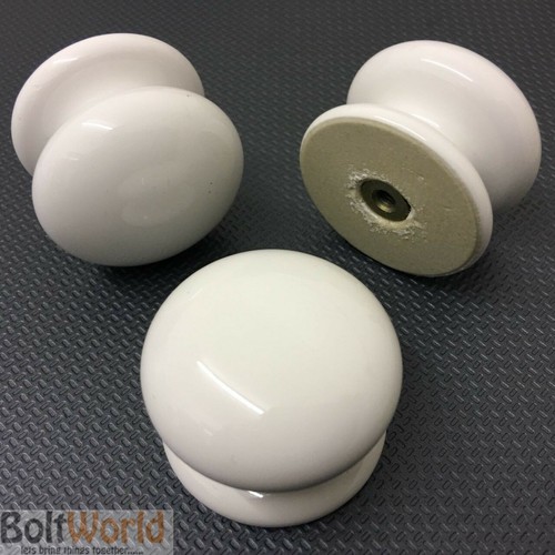 White ceramic knob mm - ceramic,
