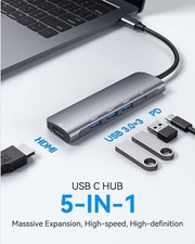 USB C to HDMI 5 in 1 aluminium