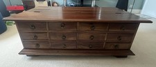 Multiyork Solid Mahogany 12 Drawer Coffee Table