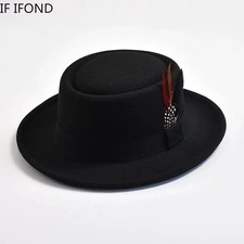 Vintage Pork Pie Hat Mens Felt