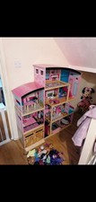 Large Wooden Dolls House With