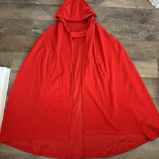 Red Hooded Cape, Cloaks for Women Halloween Costumes, Witch Cloak, Size S