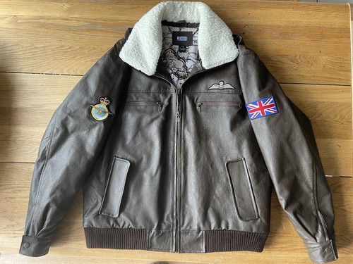 Men leather jacket brown - men's,