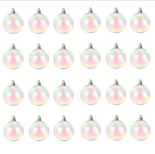 24 Rainbow Baubles 4 Cm Decorating Tree Chrismas Halloween Cauldron Bubbles