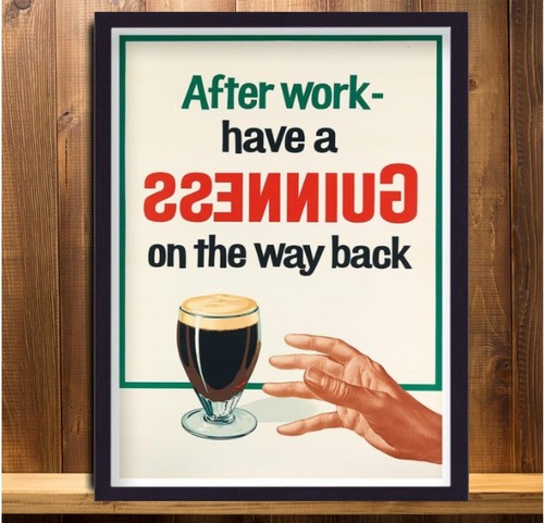 Guinness vintage metal sign - vintage,