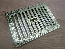 Vintage vent sliding hit flat grill Extraction Cover 9 x 3"/6" POLISHED BRASS