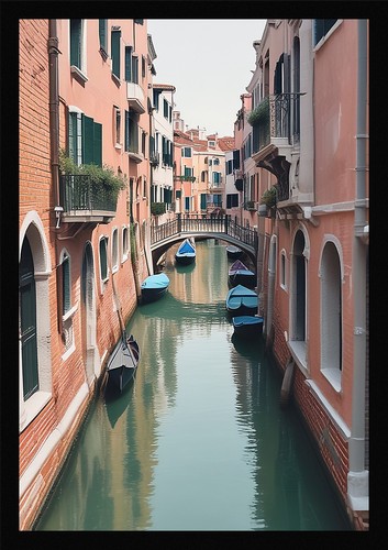 Intimate venice canals framed - venice,