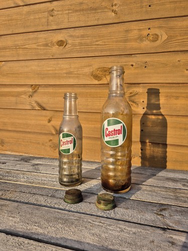 Vintage castrol oil glass - vintage,