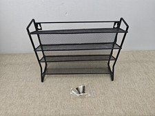 POHOVE 4-Tier Spice Rack for Inside Cupboard, Metal Spice Organiser without Jars