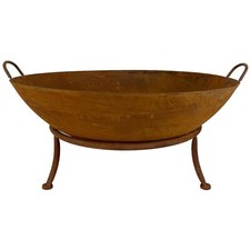 70cm Rusty Kadai Fire Pit Bowl