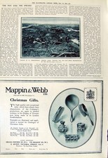 Old Vintage Print 1917 Passchendaele War Trenches Dug-Outs British Army 20th