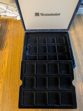 Empty Box Case for 24 crown sized coins : Westminster (5cm Square)