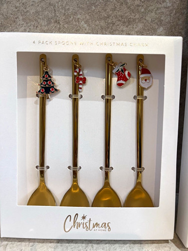 Christmas home 4pc gold - at,