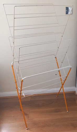 Vintage clothes airer metal - clothes,