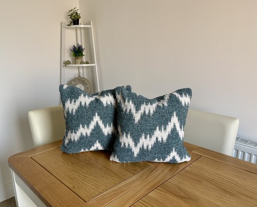 Pair chunky knit blue - of, blue/green