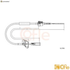 Cable Clutch Actuator 12.7201 for Fiat 500/C Panda/Hatchback/Van/Classic