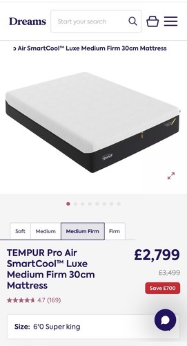 Tempur pro smartcool - pro, luxe