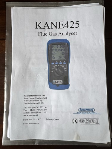 Kane425 unclabrated flue gas - flue,