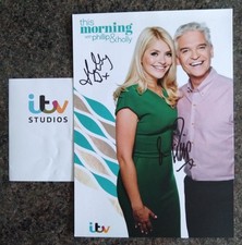 Holly Willoughby & Phillip Schofield Hand Signed Autograph with ITV inslip.