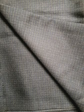 CLEARANCE - 1.75 METRES Navy & Brown Small Check Suiting Fabric 100% Wool